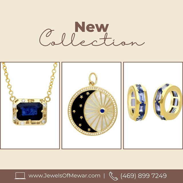 Radiate elegance with every sparkle. Introducing our new jewelry collection – timeless pieces designed to tell your story. ?✨ Elevate your style and shine brighter than ever!

Shop online with us at: www.jewelsofmewar.com

#dallaswholesaler #shopnow #luxuryjewelry #jewelrydesigner #premimumluxury #classicjewelrydesign #NewCollection #JewelryLovers #SparkleEveryday #checkthemoutnow #NewCollectionLaunch